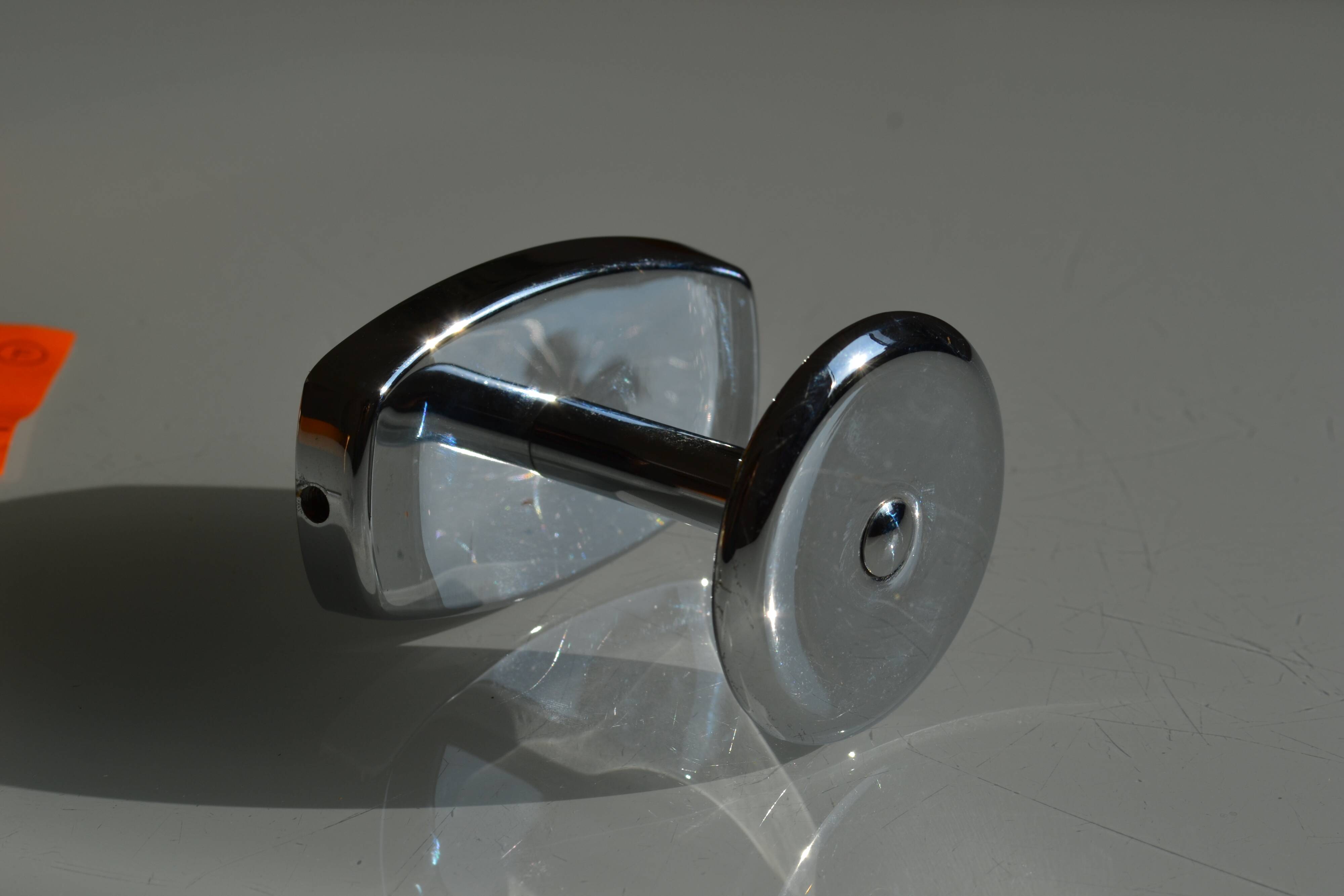 Vintage 80's chrome metal wall coat rack with 1 hook