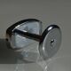 Vintage 80's chrome metal wall coat rack with 1 hook