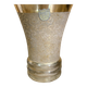 Old golden vintage cone vase, tense décor, 50s, 60's