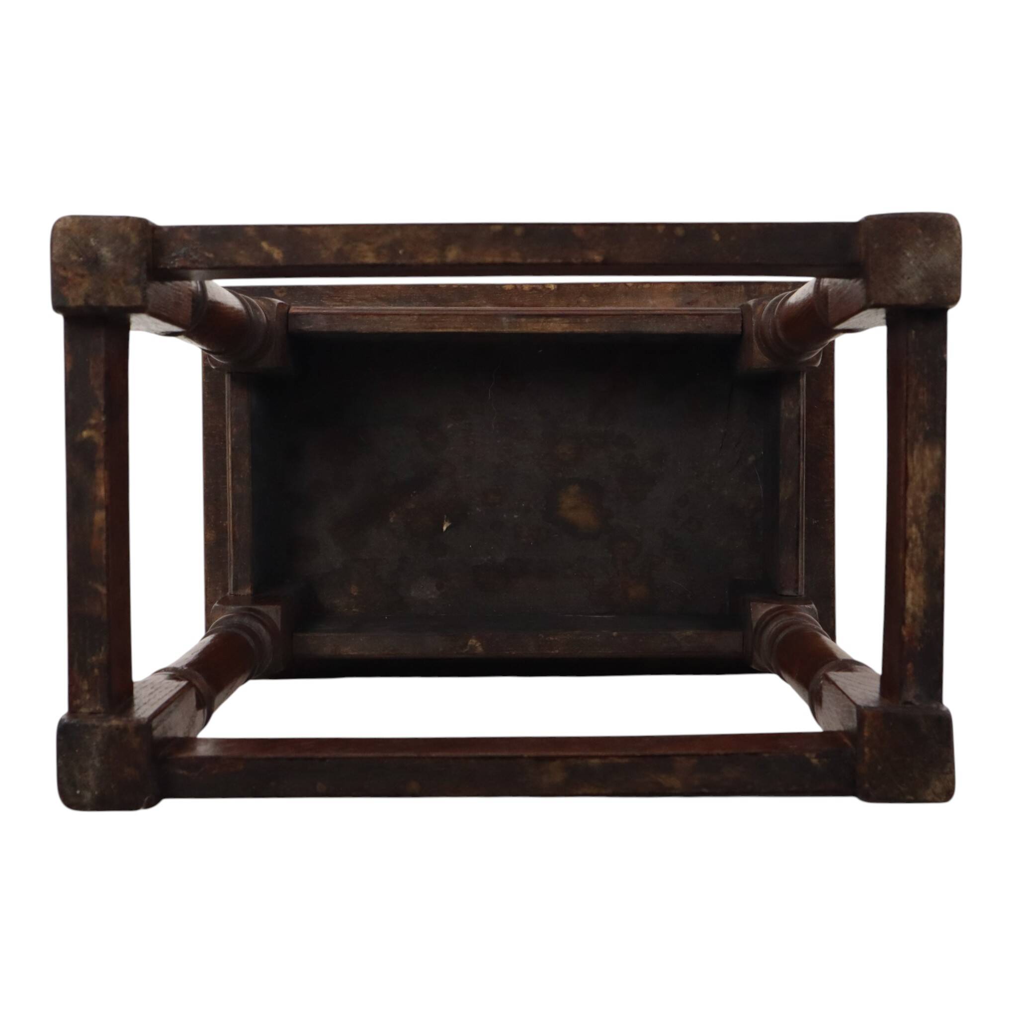 Tabouret en chêne massif anglais, 19e siècle