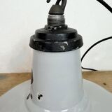 Industrial Grey Enamel Factory Pendant Lamp, 1960s