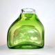 DESIGN Scandinavian vase in lined blown glass Green 1960-70 dlG Whitefriars