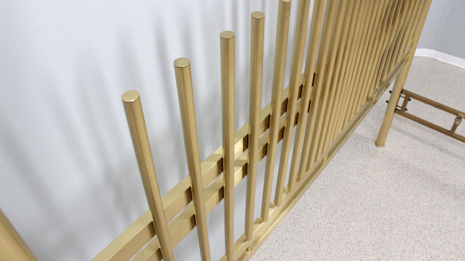 Vintage golden brass bed frigerio 1970s