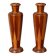 Pair of turned wooden vases – geometric design
