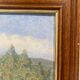 Old painting, landscape Monts Lyonnais, signed dated 1944