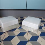 Pair of Holophane Prismopal wall lights