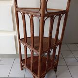 Old bamboo corner shelf measuring 92 cm high