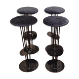 Metal post modern bar stools set of 4, Belgium 1980s