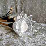 Pair of Lunel wall lights in brass and glass