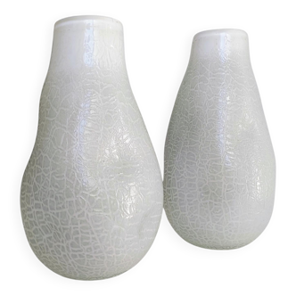 Brutalist Pair of Murano Art Glass Vases by Costantini, 1970s