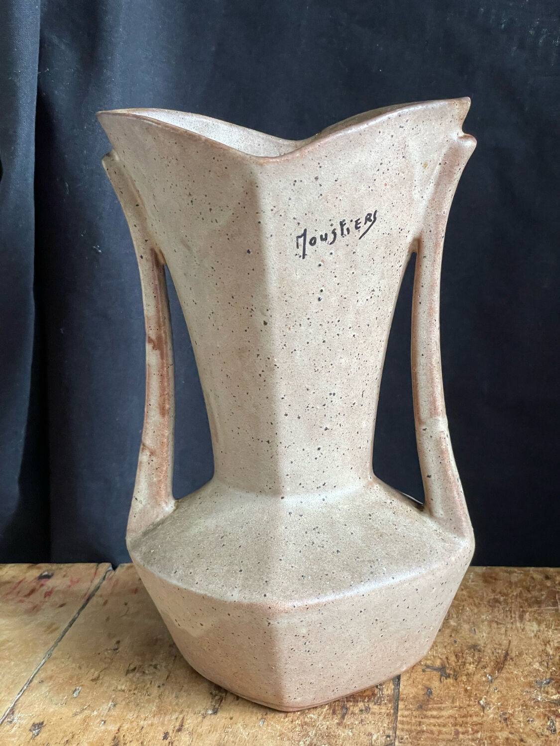 Vintage Vallauris 2-handled vase