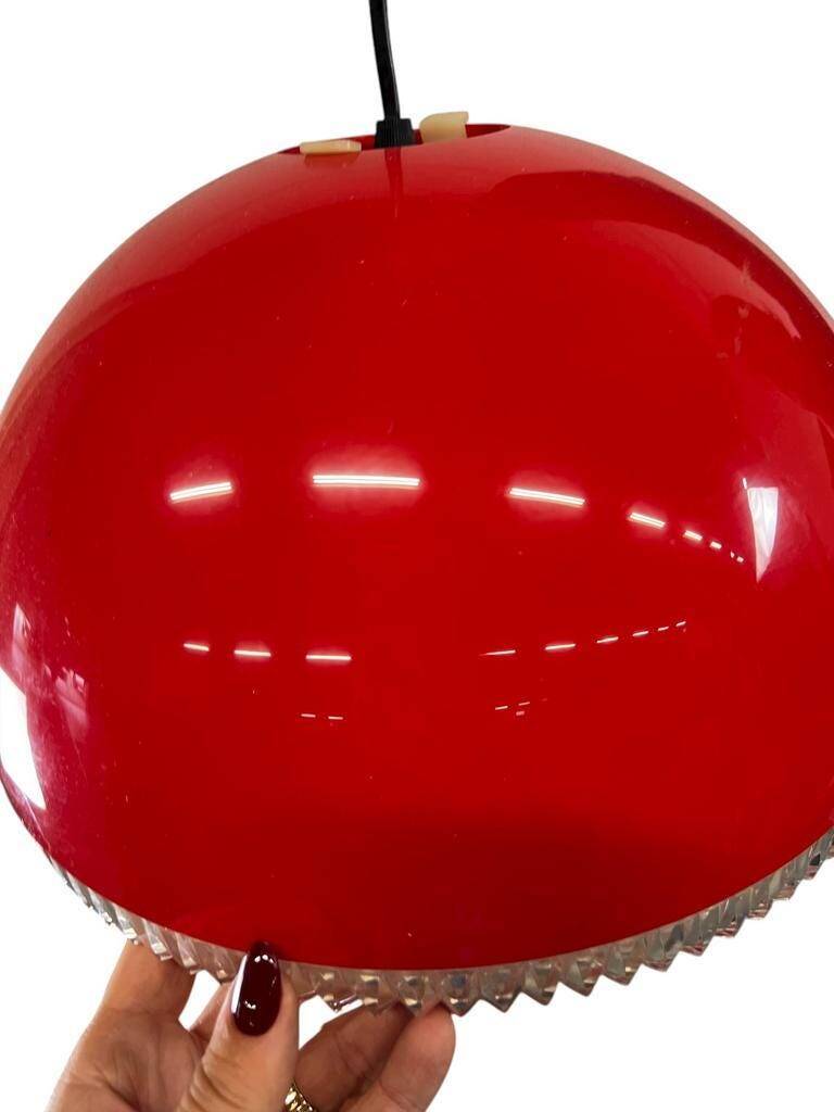 Vintage red space age chandelier / suspension