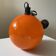 Vintage orange opaline pendant light, 1970s