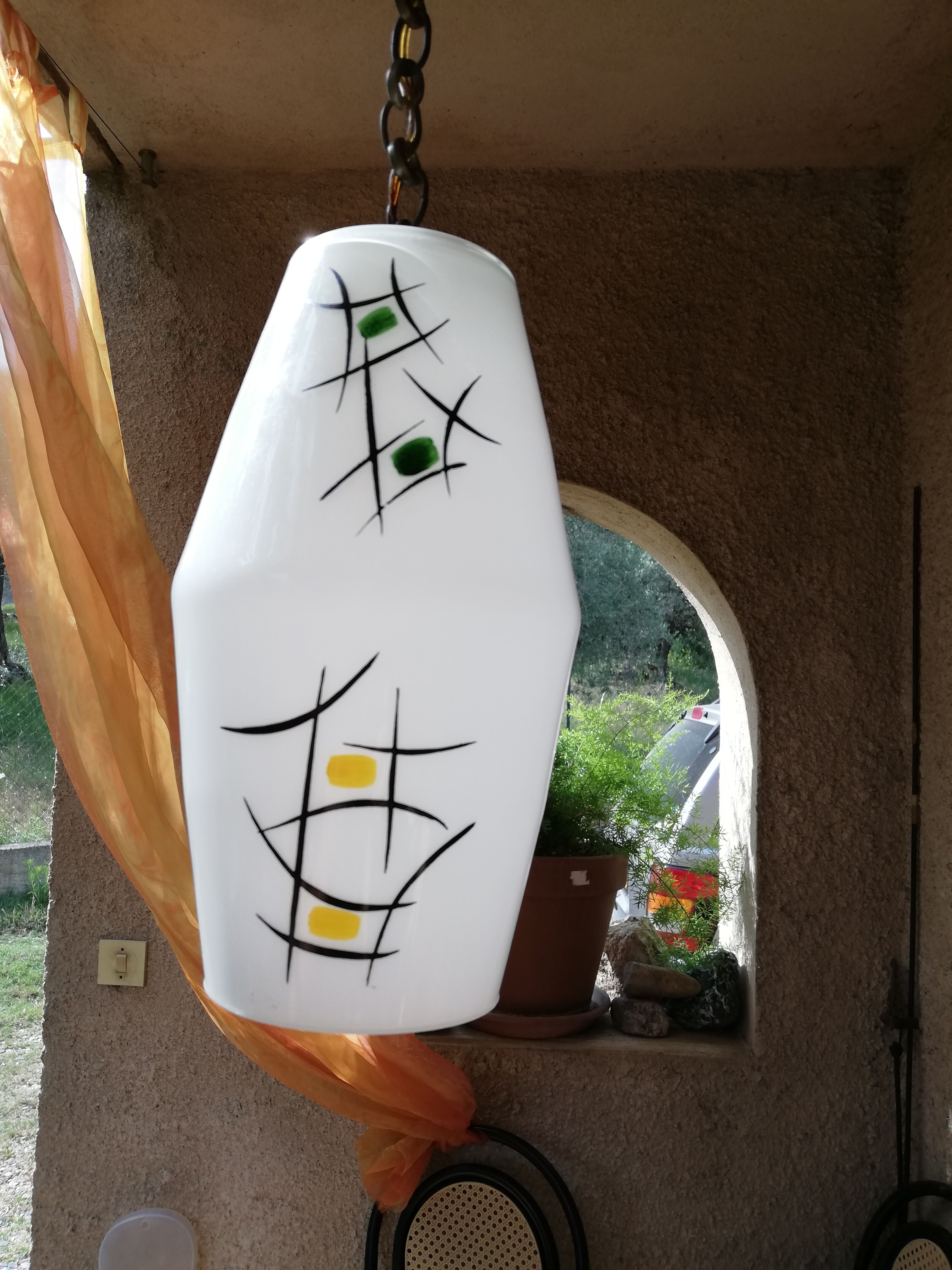 hanging lamp colorful Zen patterns 60