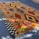 Handmade Berber rug, natural wool, 3x2 m