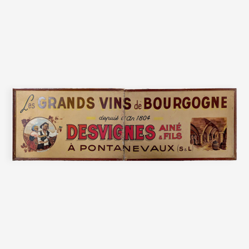 Old wooden wine advertising sign