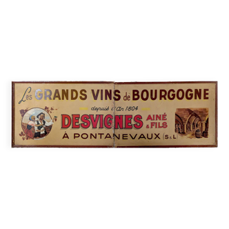 Old wooden wine advertising sign