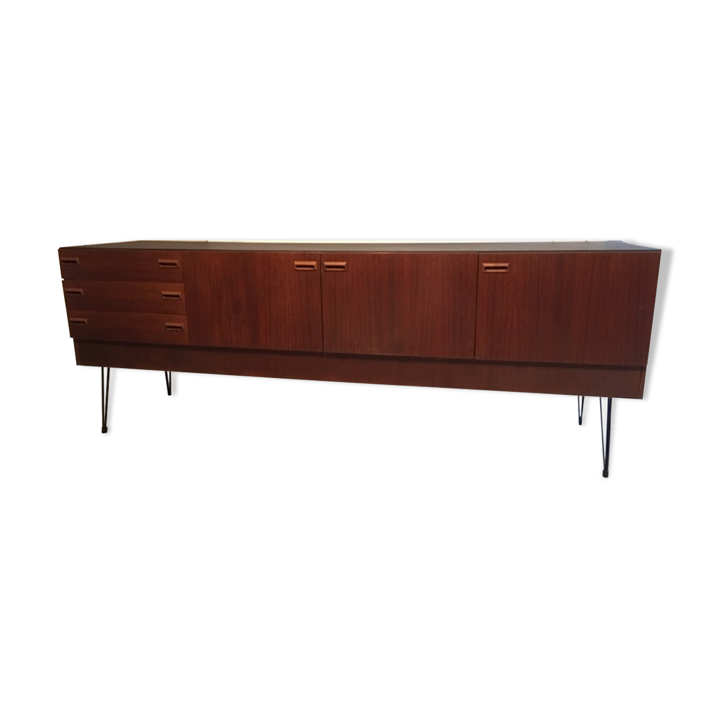 Enfilade vintage scandinave pieds eiffel 1960's
