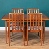 Retro Teak 1960s Meredew Dining Table & 4 Chairs Mid Century