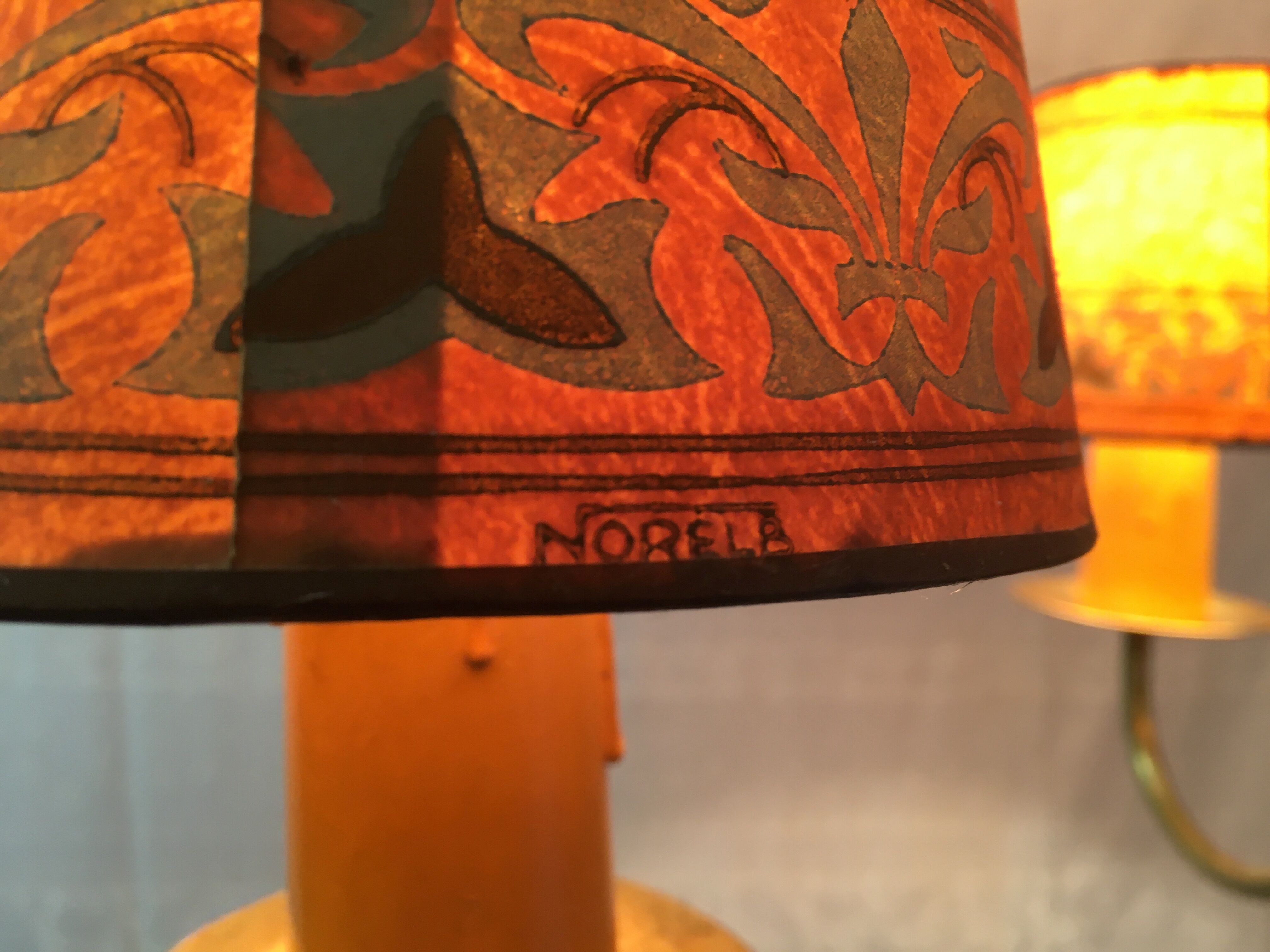 Lamppost 4 solid brass lights - mid-20th