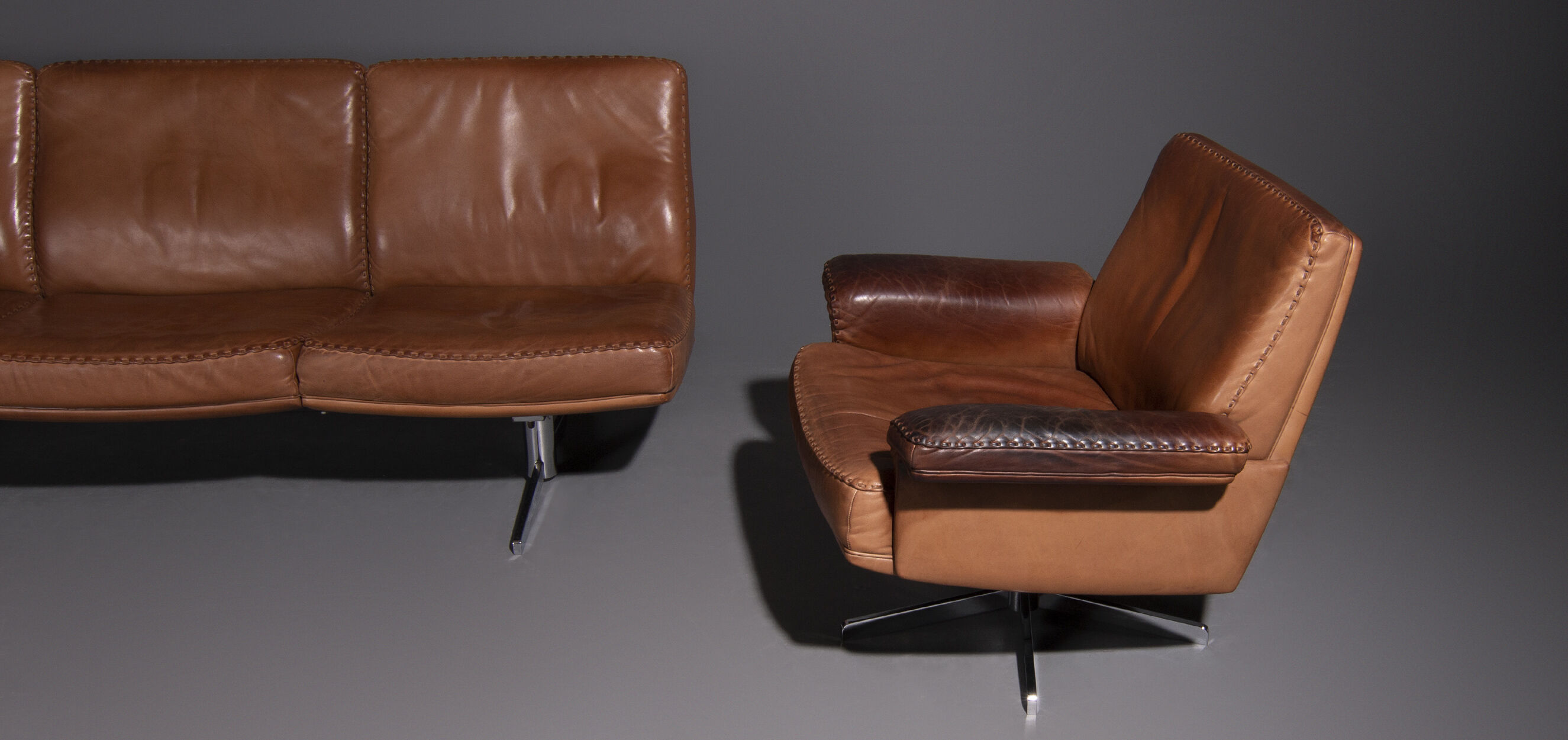 De Sede DS 31 sofa and armchairs, set of 3