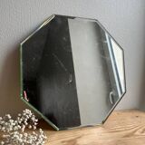 Octagonal beveled mirror
