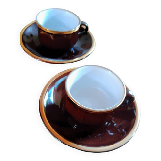 Set of 2 "bistro" coffee cups
