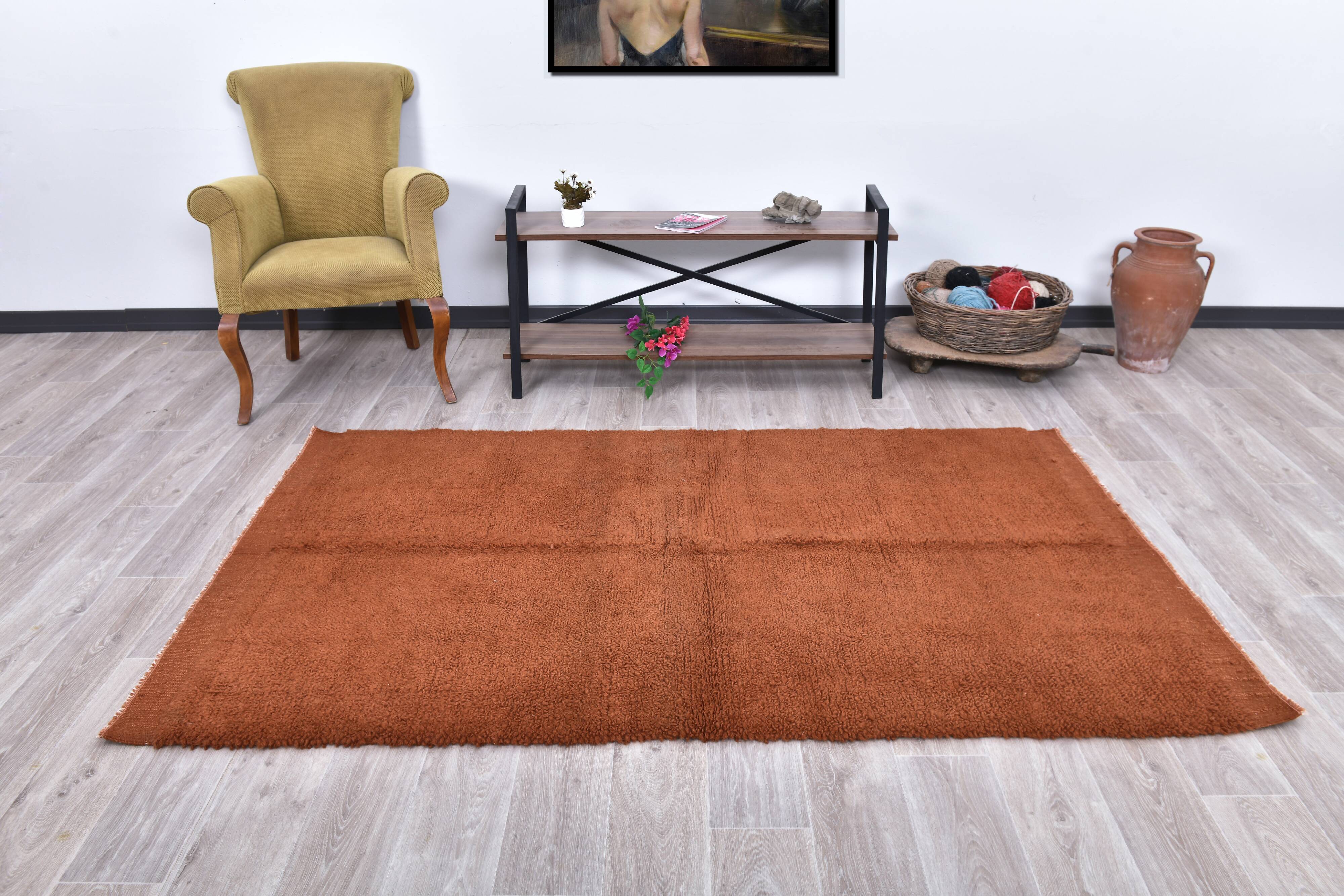 4x7 Terracottoa Moroccan Berber Rug 129x218Cm SK240948