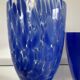 Duo de vases vintage en verre moucheté