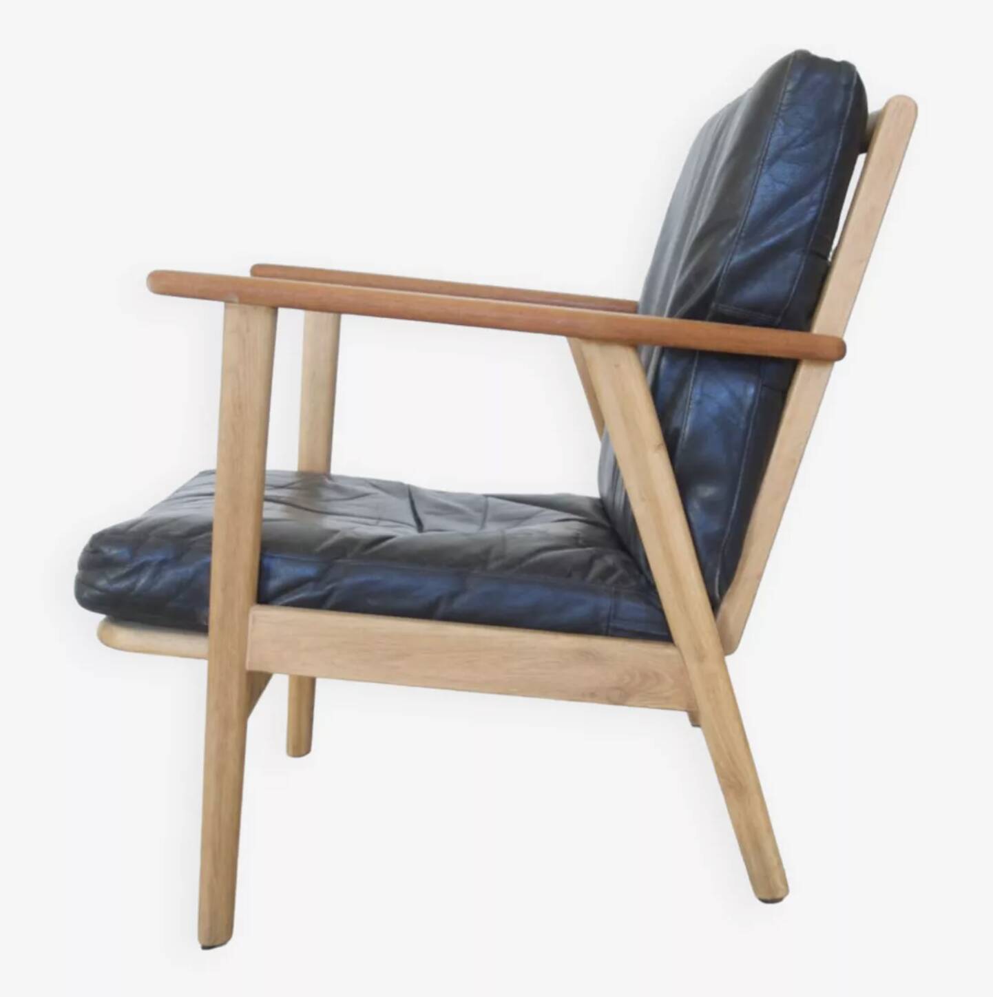 Danish mid-century teak & oak armchair, 1950s