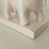 Paire de serre-livres anciens en céramique émaillée