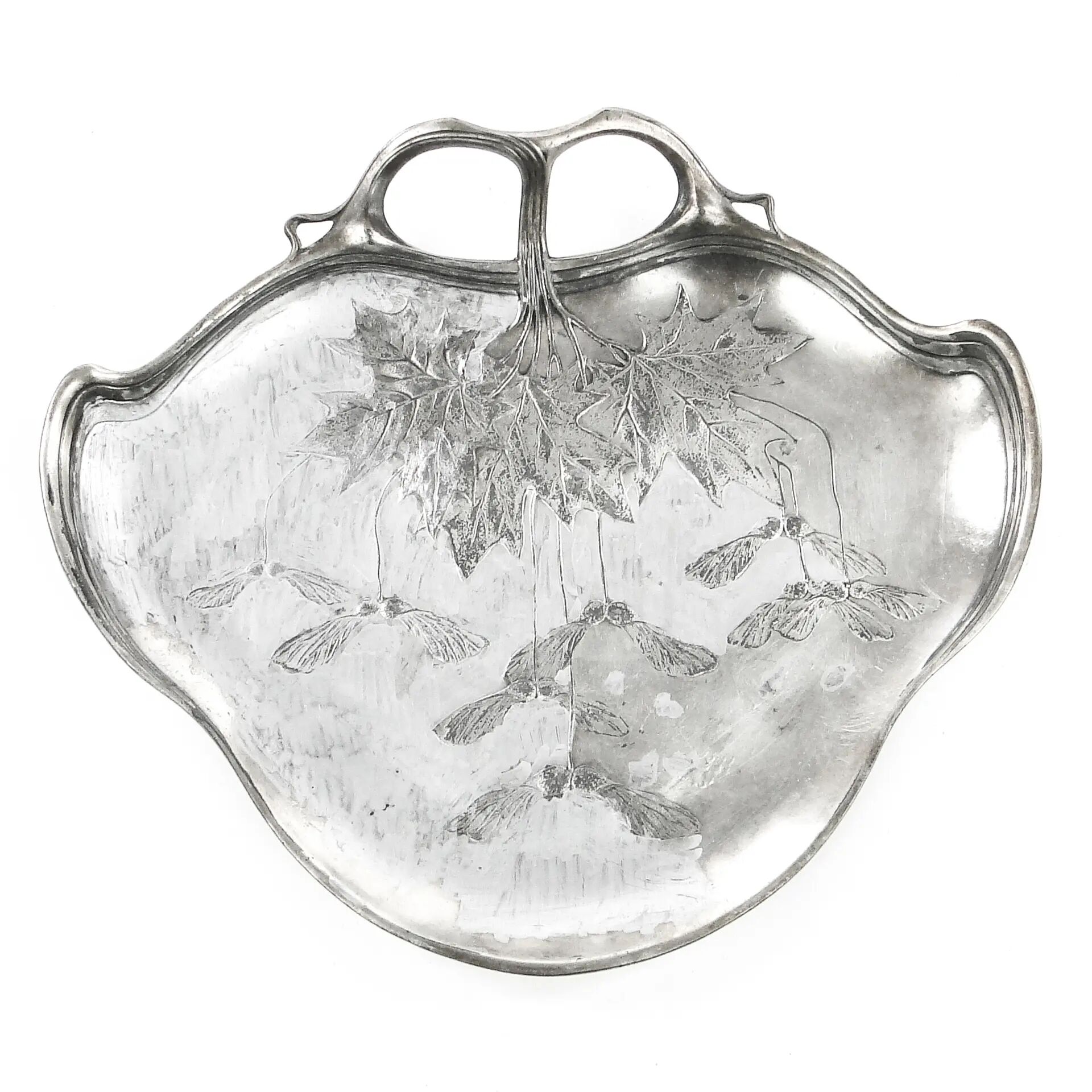Art Nouveau appetiser tray, Orivit, Germany, early 20th century