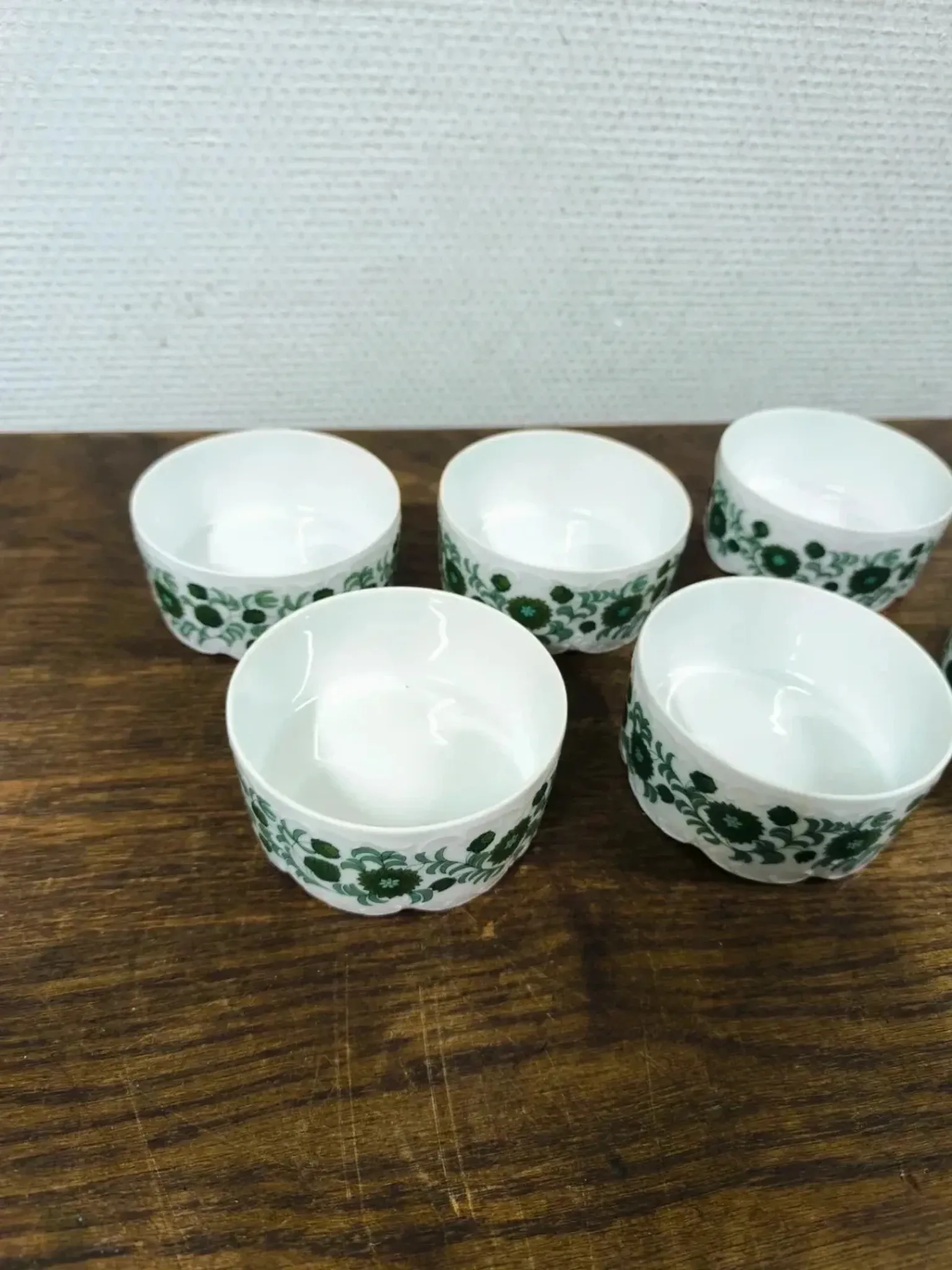 6 Rosenthal Monbijou ramekins with Giscard decoration, vintage porcelain.