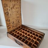 Old printing box with its stamps