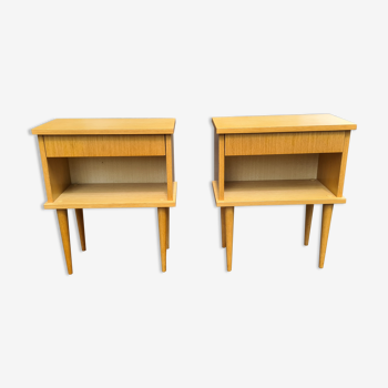 Pair of vintage Scandinavian bedside 1960