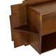 Art Deco wooden wall shelve rack in oak minimalist design
