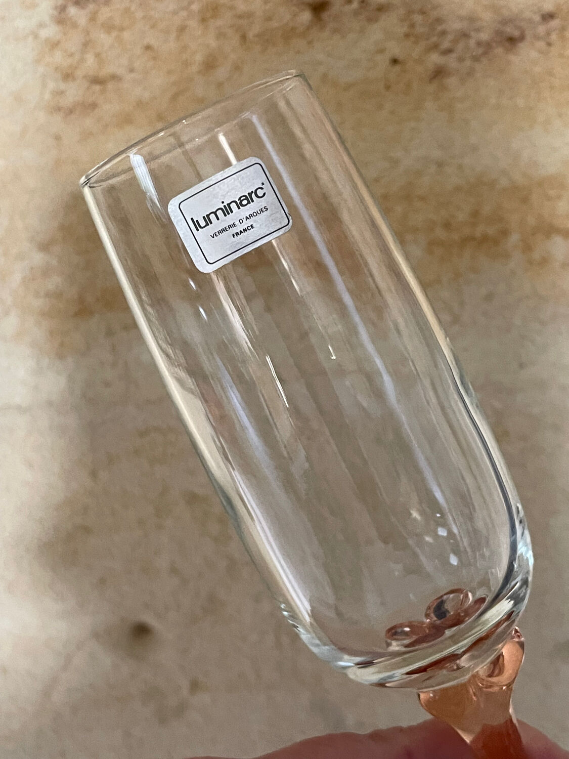 6 two-coloured champagne flutes Luminarc Véronèse