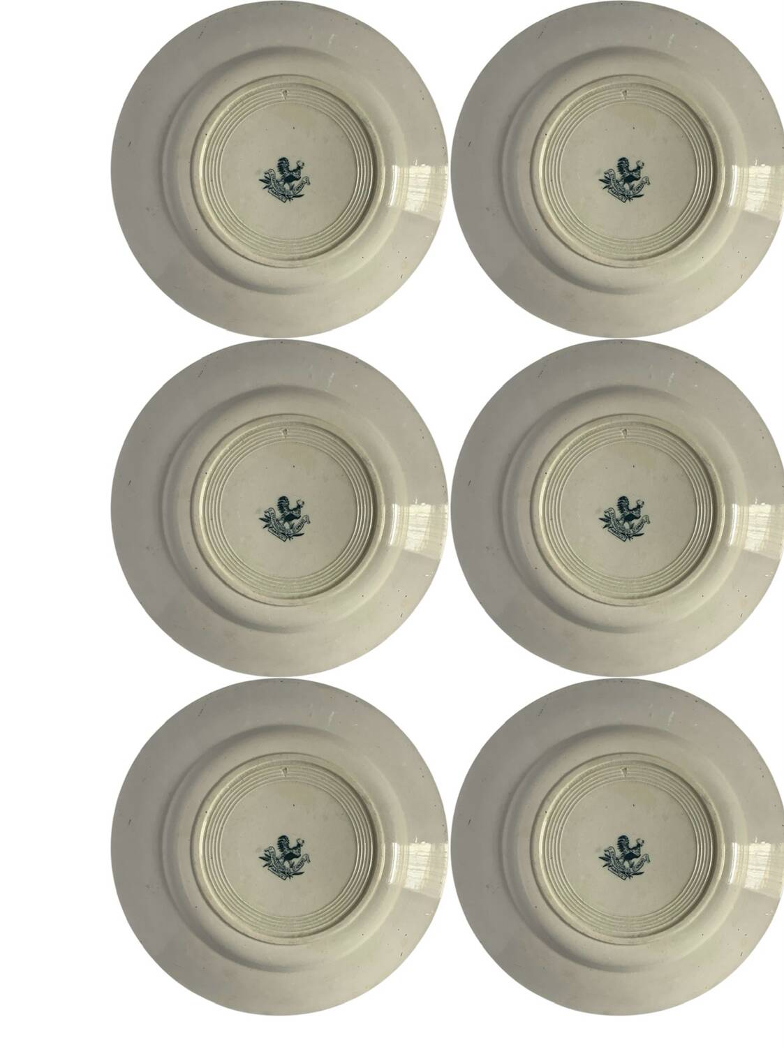 Set of 6 antique flat plates – Saint-Amand “Margot” model