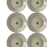 Set of 6 antique flat plates – Saint-Amand “Margot” model
