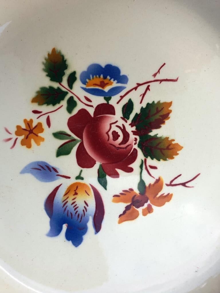 Set 10 plates Claude de Sarreguemines 1930