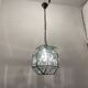 Etched Glass Light Pendant 1950’s