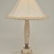 Table lamp in onyx and travertine, mid-century modern, 1970s.