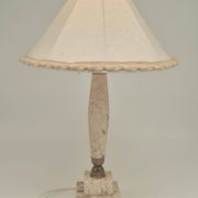 Table lamp in onyx and travertine, mid-century modern, 1970s.