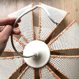 Flower suspension in rattan canning from the 70s