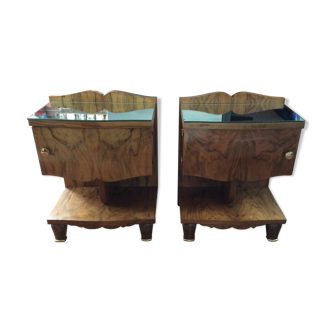Pair of bedside years 40 art deco