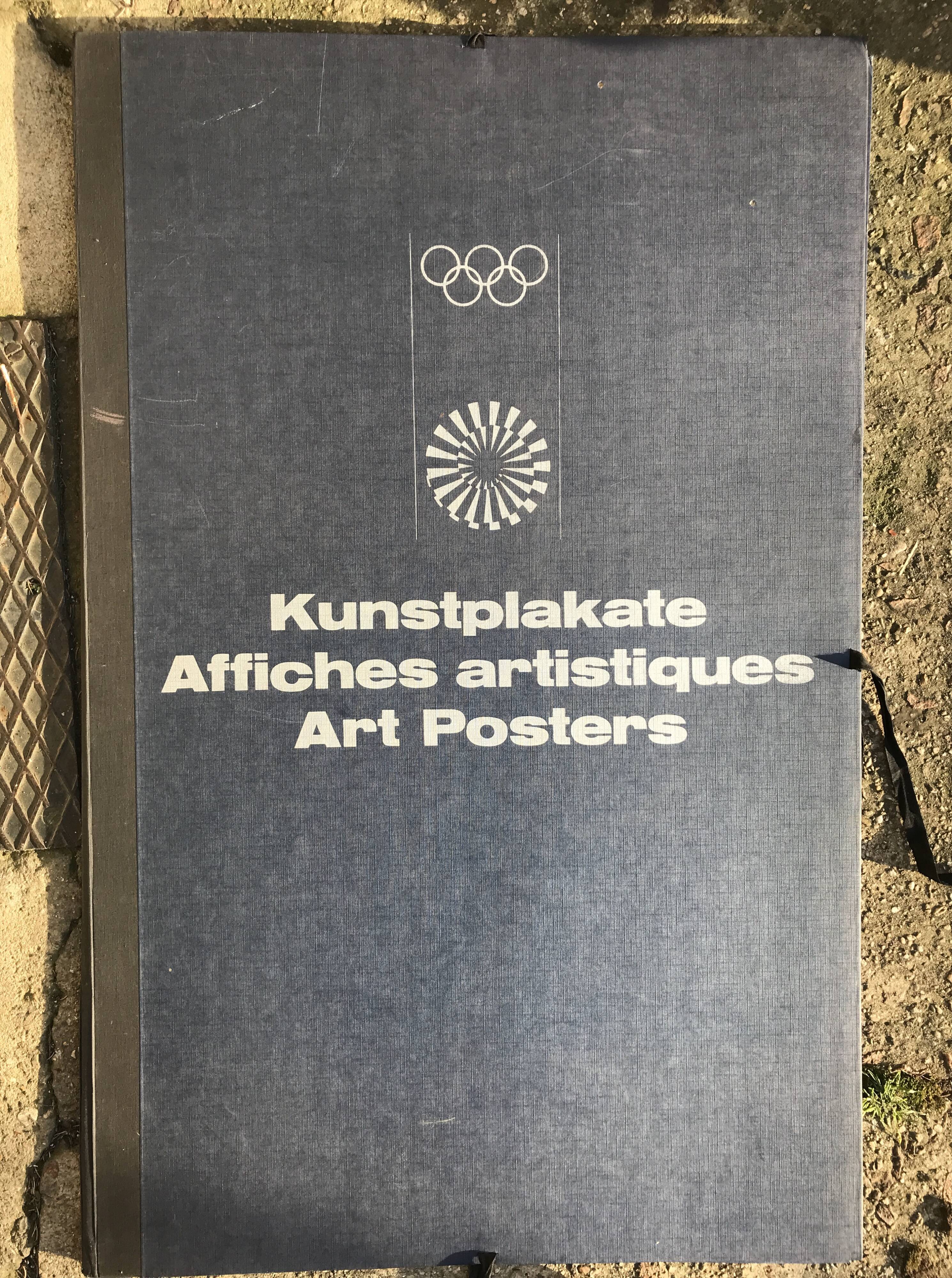 Affiche originale d'arcangelo allan (1930-1998) olympische spiele münchen, 1972