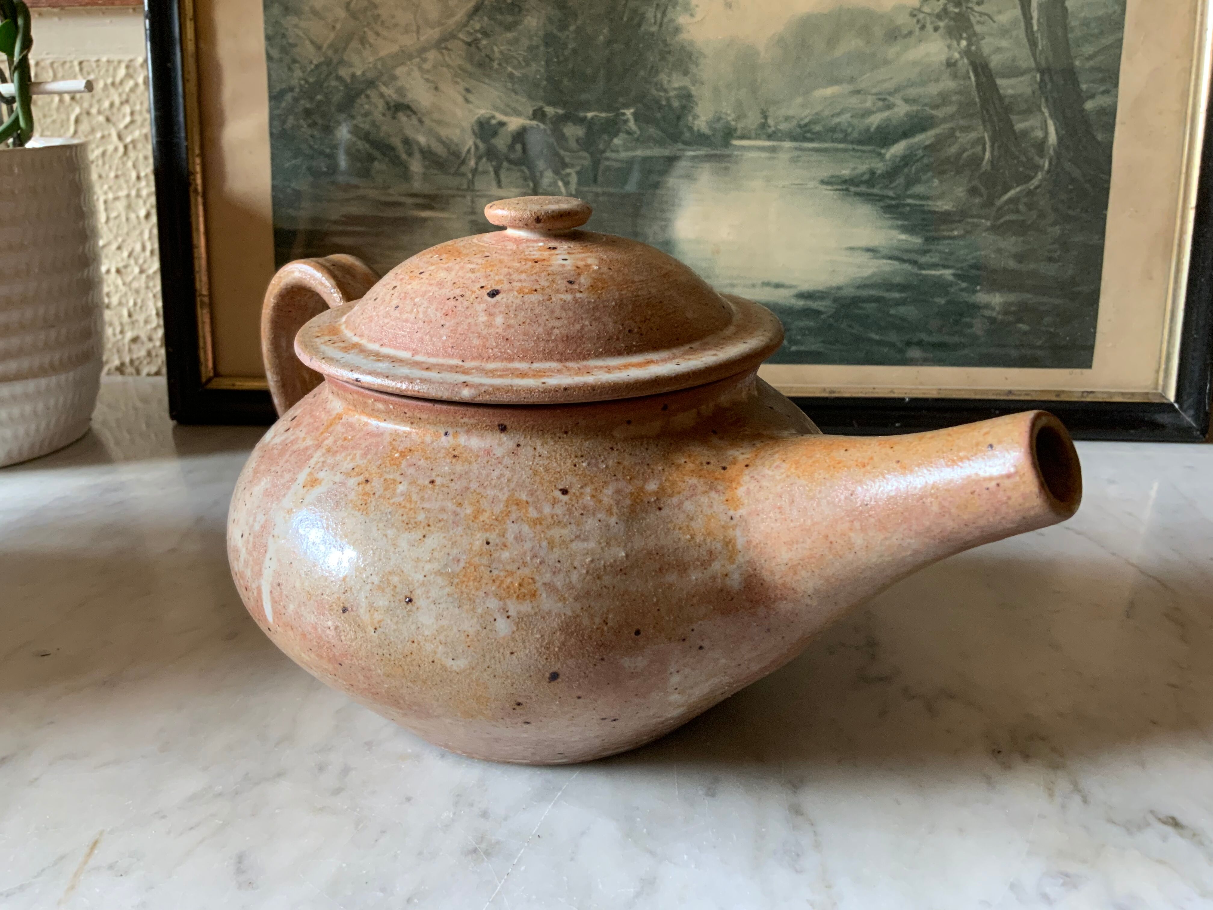 Théière vintage en grès de Loire