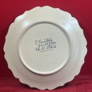 Assiette céramique porcelaine Quimper signé P. Fouillen