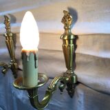 Pair of applique 1 bronze lights