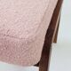 Vintage pink boucle tabouret modern design set of 2